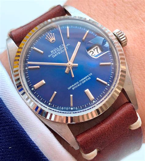 vintage rolex blue dial